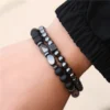 2ps/set men bead bracelet