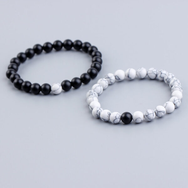 black &white matts bead bracelet