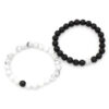 black &white volcanic bead bracelet