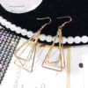 Triangle Multilayer Rhinestone Dangle Earrings