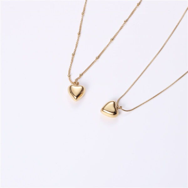 Gold Heart Pendant Necklace