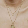 Double Layer Titanium Gold Necklace Chain