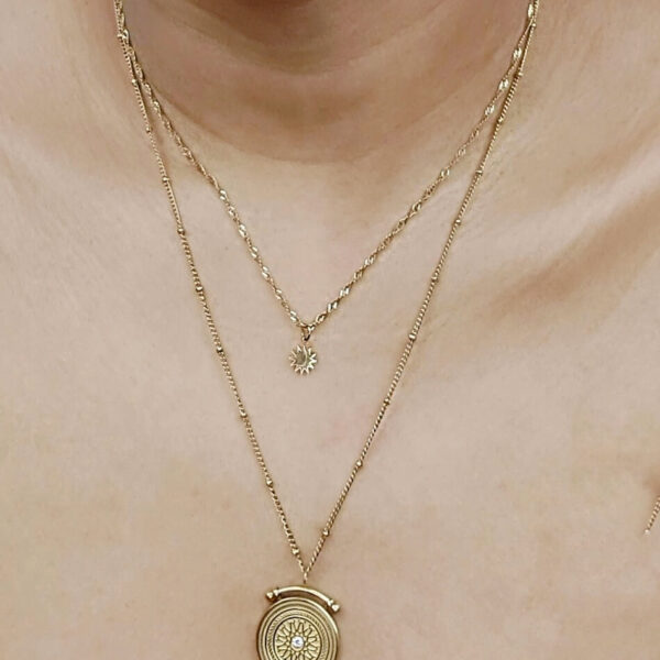 Double Layer Titanium Gold Necklace Chain