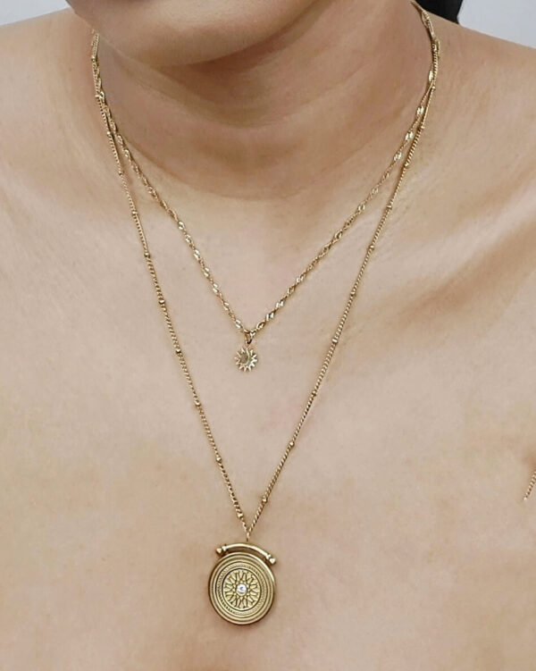 Double Layer Titanium Gold Necklace Chain