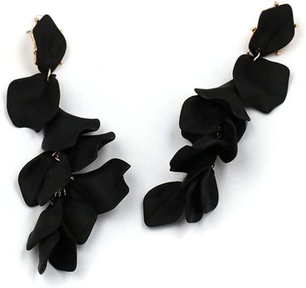 Multi- Layer Acrylic Petals Tassel Drop Earring